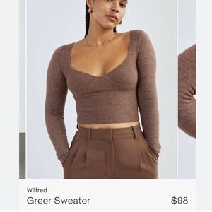 NWT Aritzia Wilfred Greer Sweater Small